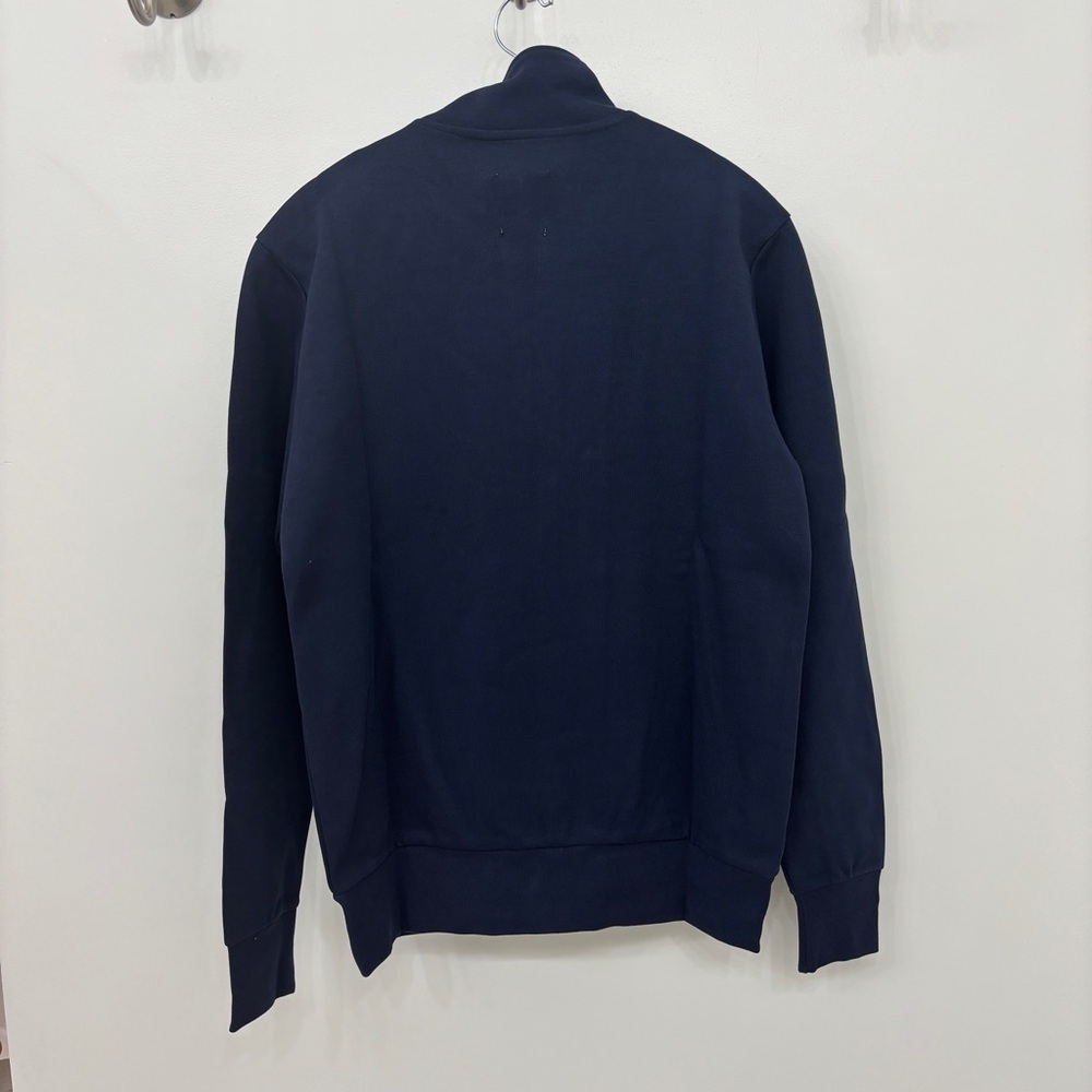 Flint Park Men's Court tennis zip-up athletic jacket navy blue small mock neck - Picture 5 of 10
